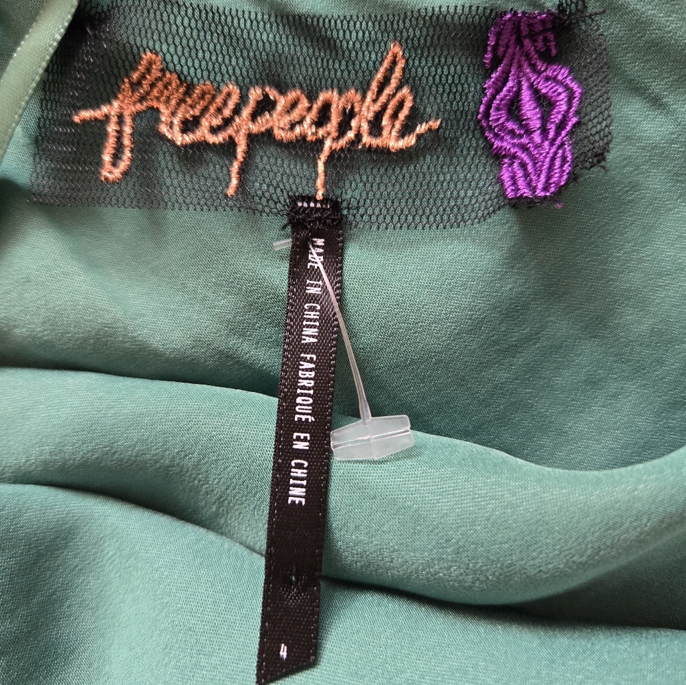 Free People Green Slit Maxi Gown - Picture 5 of 5